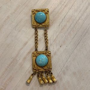 Vintage Faux turquoise Brooch